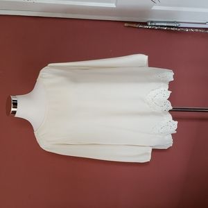 Eyeshadow, Lace Trimmed Blouse, Size XL.